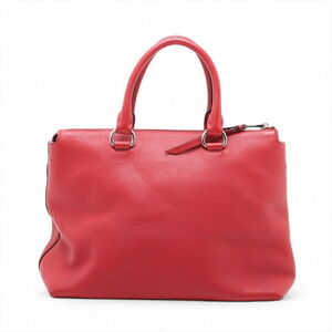 Prada Red Leather Handbag Dino Vitello